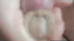 My buddy covers my cock with his cum !