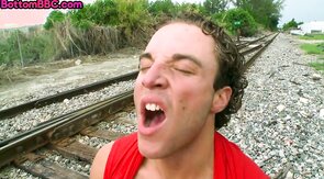 IR stud pickups Black bottom and fucks him on public pl