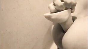 Big dildo balls deep in twink