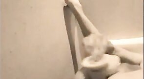 Big dildo balls deep in twink