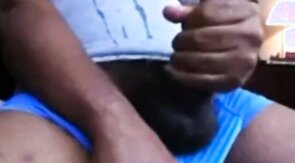 Verbal Hung Black Stud Jerk Off & Cum