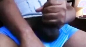 Verbal Hung Black Stud Jerk Off & Cum