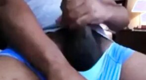 Verbal Hung Black Stud Jerk Off & Cum