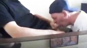 Swallowing cum from my friend again