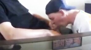 Swallowing cum from my friend again