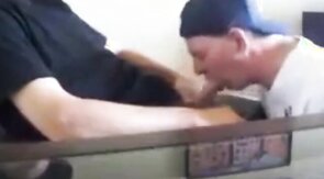 Swallowing cum from my friend again