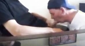 Swallowing cum from my friend again