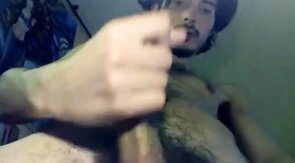 Hairy Skinny Guy Jerks