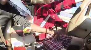 cum in car....