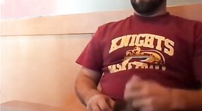 Bearded Bro Public Jerk Off in A Coffee Shop