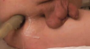 Pegging prostate and anal stretching with bizarre shovel dil