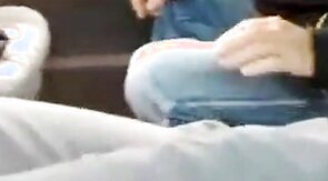 Older man cruise in car