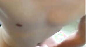 Smooth twink dildo fucks