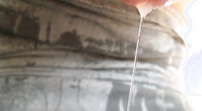 Beautiful cum flow swallowed up close