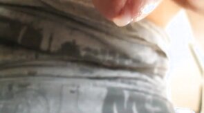 Beautiful cum flow swallowed up close