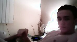 Horny Yorkshire lad cums for girl