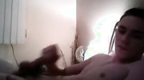 Horny Yorkshire lad cums for girl