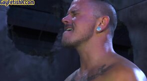 Police officer fucked and tied up by dominant tattooed