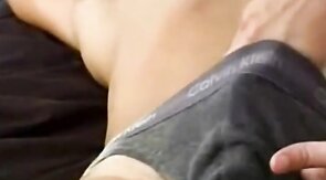 Big Dick Stud Gets a Handjob Until He Cums