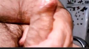 hot argentinian grandpa wanking and cumming