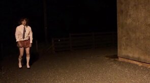 sissy schoolgirl cathy goes outside