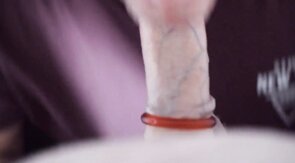 Buddy deep throating and face fucking my big cock on poppers