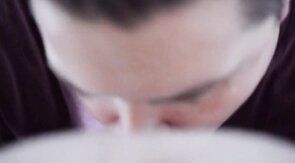 Buddy deep throating and face fucking my big cock on poppers