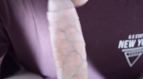 Buddy deep throating and face fucking my big cock on poppers