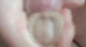 My buddy covers my cock with his cum !