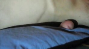 Blue pillow humping cum