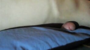 Blue pillow humping cum