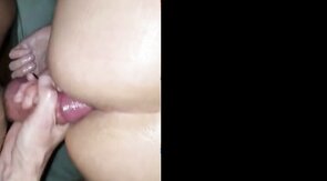 Sexy friend creampies my ass