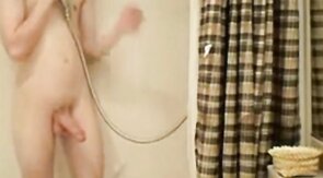 Cute guy in shower