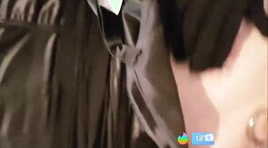 julie receives my cum all over her face and tits