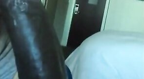 Taking Cock at the hotel.