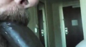Taking Cock at the hotel.