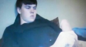 chubby young guy with huge  cock on cam