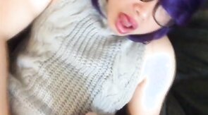 Asian Sissy Jerking off in VKS Sweater