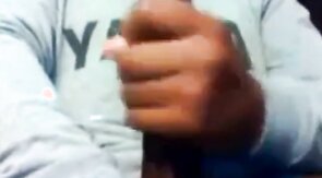 Str8 Guy Stroking his BBC to Porn ( Double Cum )