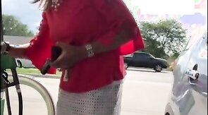 CD Gurl at the Gas Station