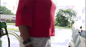 CD Gurl at the Gas Station