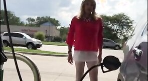 CD Gurl at the Gas Station