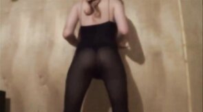 Sexy Crossdresser in Black Bodystocking