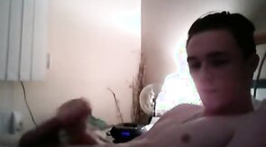 Horny Yorkshire lad cums for girl