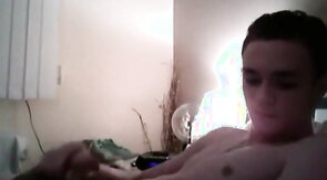 Horny Yorkshire lad cums for girl