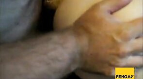 Two guys fuck me and cum on me