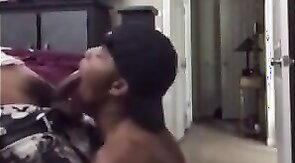 Black Thug Gives Head to His Homie and Swallows His Cum