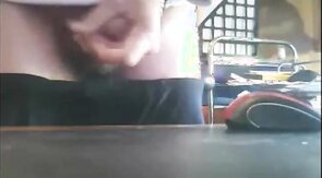 old bearded grandpa shooting his load