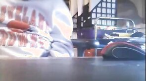 old bearded grandpa shooting his load