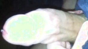 Fat Monster cock gets jerked and werked over at home in bed
